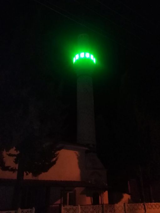  yeşil minare led ışık