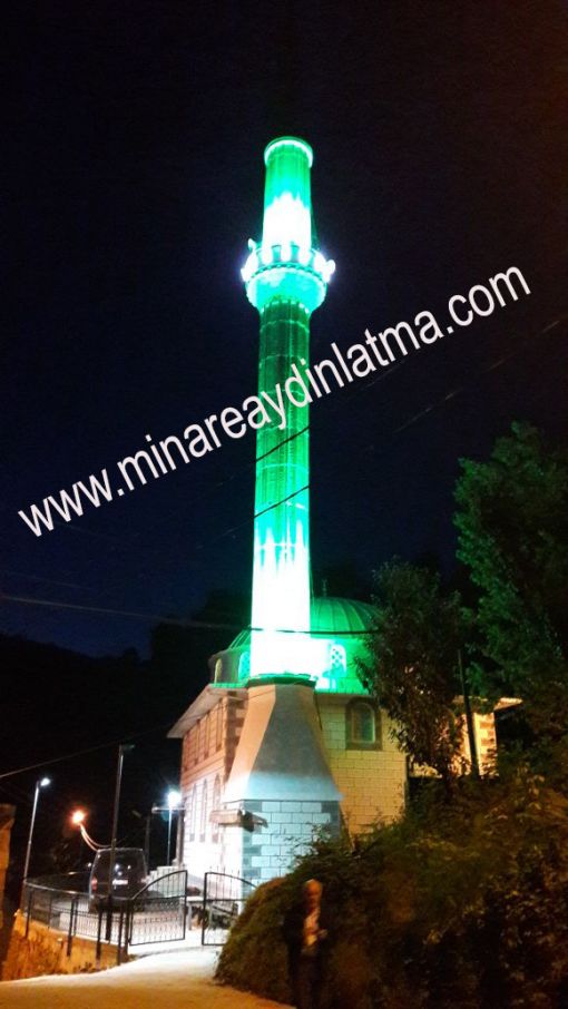  rize camii minare aydınlatma ledleri